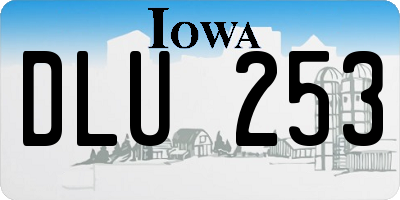 IA license plate DLU253