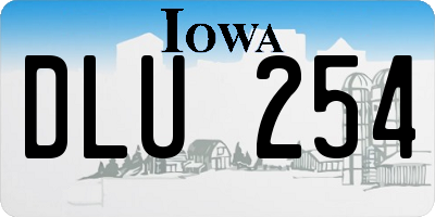 IA license plate DLU254