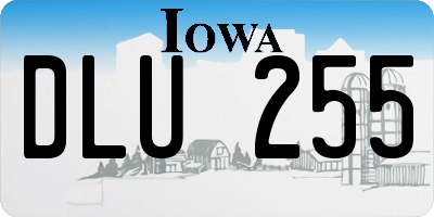 IA license plate DLU255