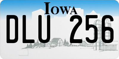 IA license plate DLU256