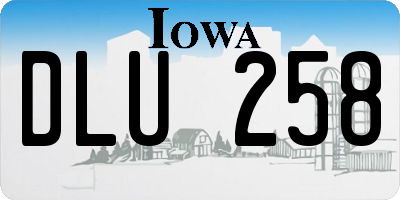 IA license plate DLU258