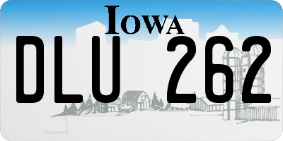 IA license plate DLU262