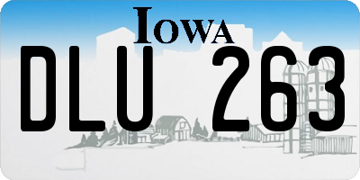 IA license plate DLU263