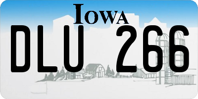 IA license plate DLU266