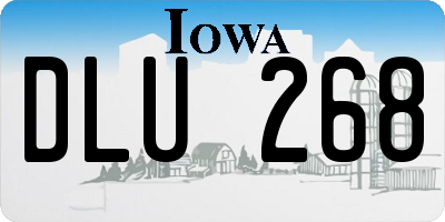 IA license plate DLU268