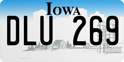 IA license plate DLU269