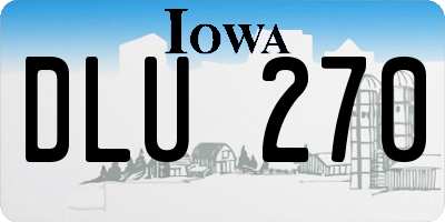 IA license plate DLU270