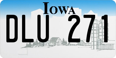 IA license plate DLU271