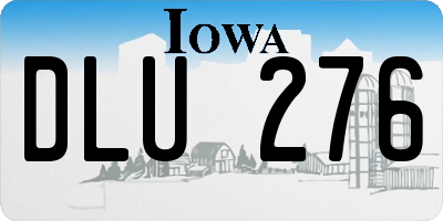 IA license plate DLU276