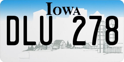 IA license plate DLU278
