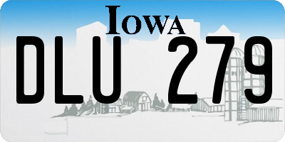 IA license plate DLU279