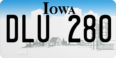 IA license plate DLU280