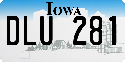 IA license plate DLU281