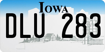 IA license plate DLU283