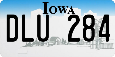 IA license plate DLU284