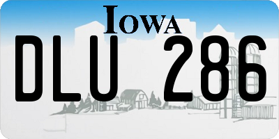 IA license plate DLU286