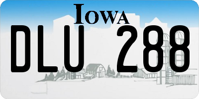 IA license plate DLU288