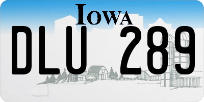 IA license plate DLU289