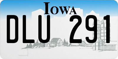 IA license plate DLU291