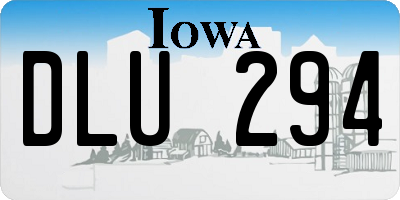 IA license plate DLU294
