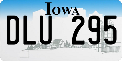 IA license plate DLU295