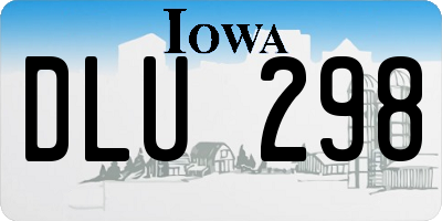 IA license plate DLU298