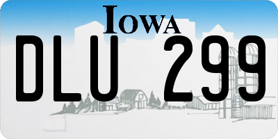 IA license plate DLU299