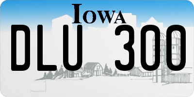 IA license plate DLU300
