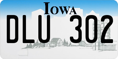 IA license plate DLU302