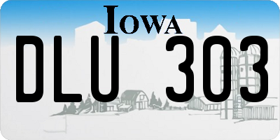 IA license plate DLU303
