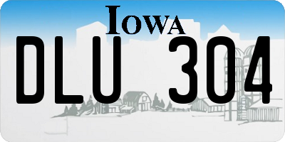 IA license plate DLU304