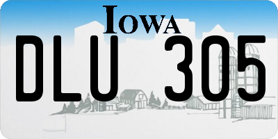 IA license plate DLU305