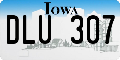 IA license plate DLU307