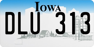 IA license plate DLU313
