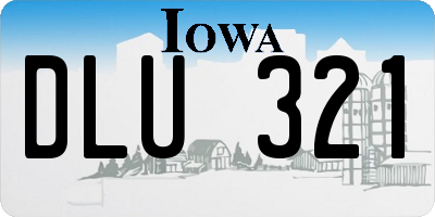 IA license plate DLU321
