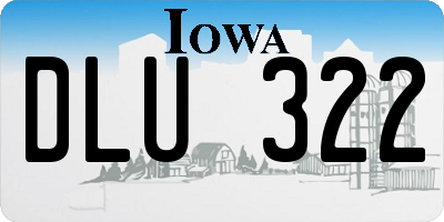 IA license plate DLU322