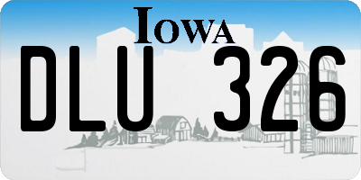 IA license plate DLU326