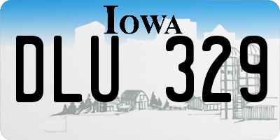 IA license plate DLU329