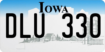 IA license plate DLU330