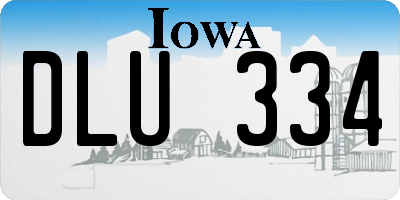IA license plate DLU334