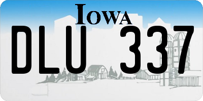 IA license plate DLU337