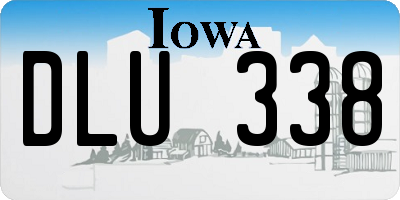 IA license plate DLU338
