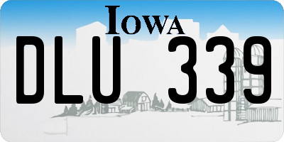 IA license plate DLU339