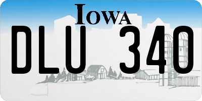 IA license plate DLU340