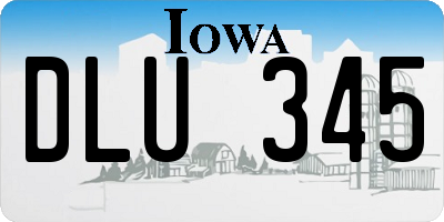 IA license plate DLU345