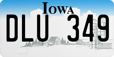IA license plate DLU349