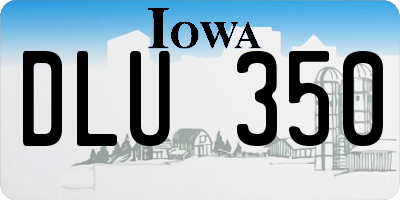 IA license plate DLU350