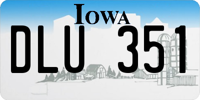 IA license plate DLU351