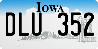 IA license plate DLU352
