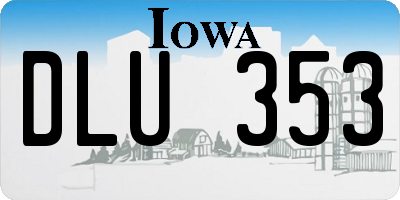 IA license plate DLU353